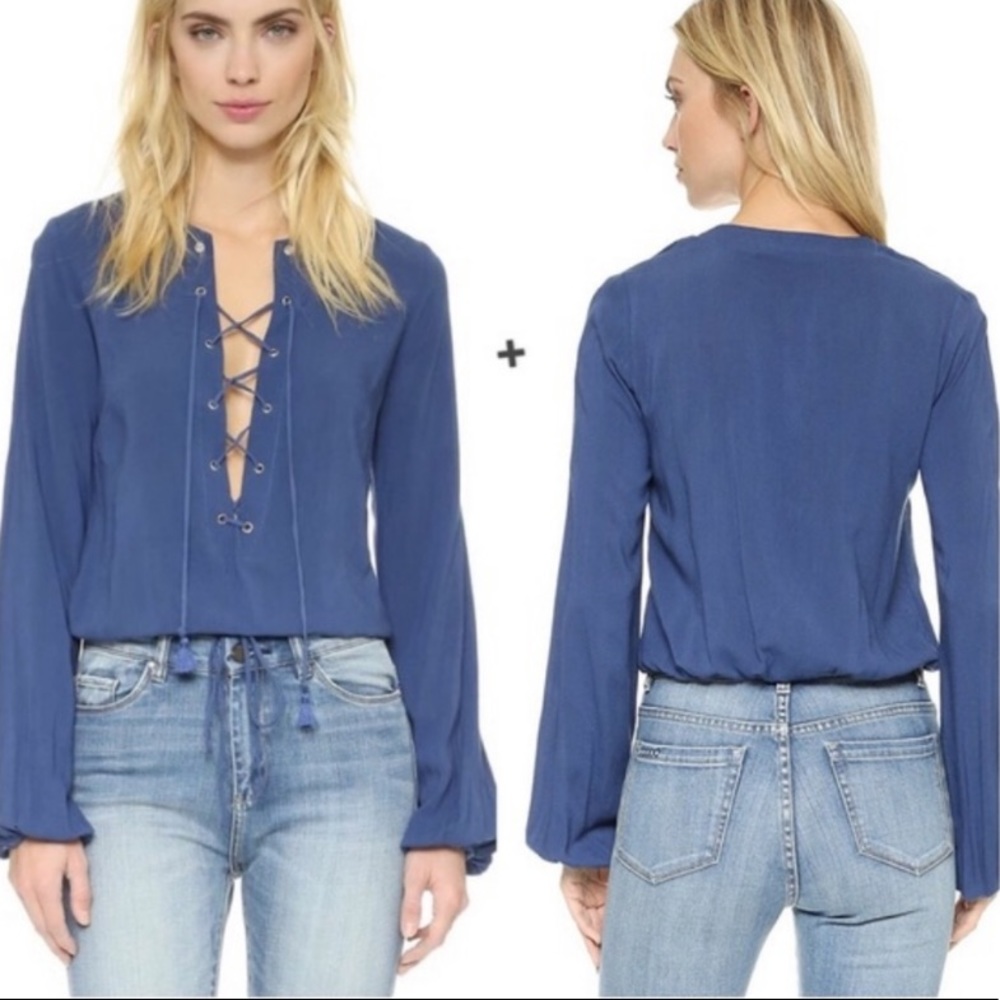 Faithfull the Brand Shrimpton Lace Up Blou…
